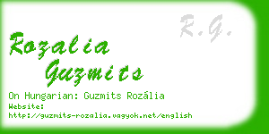 rozalia guzmits business card